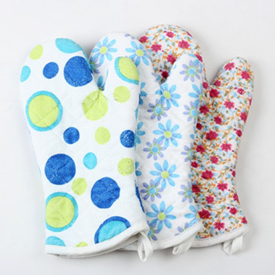 printed microfiber oven mitt