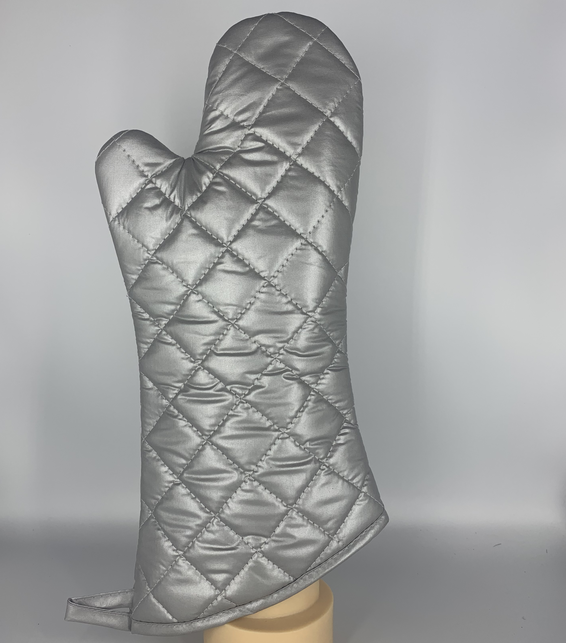 silver coating oven mitt-17''